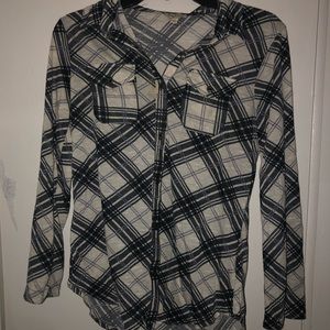 Plaid button down long sleeve